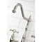 Kingston Brass KS1276AXBS Heritage Bridge Kitchen Faucet W/ Brass Sprayer, Nickel KS1276AXBS - alternate 6